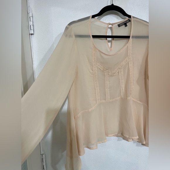 h.i.p. Victorian crochet long alive blouse tunic Sz L - Picture 4 of 7